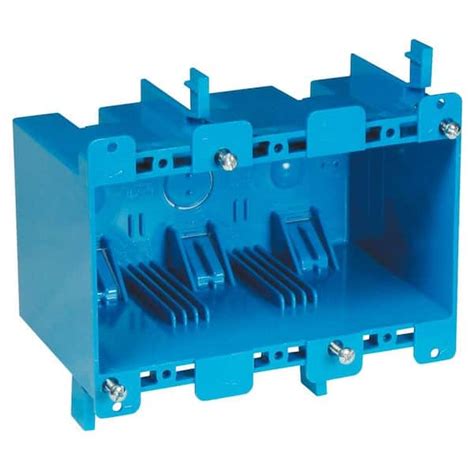 3-gang 55 cu. in. old work pvc electrical box|CARLON 3.